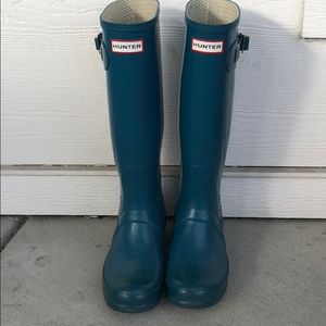 Feather Blue Tall Hunter Rainboots